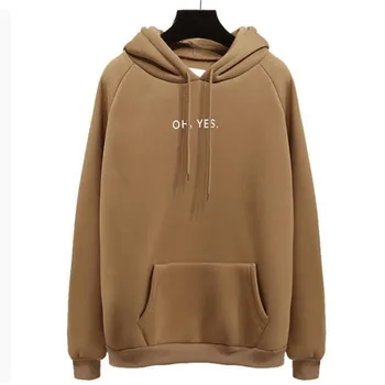 

2018 Autumn Fashion Corduroy Long sleeves Letter Harajuku Print Girl Light pink Pullovers Tops O-neck Woman Hooded sweatshirt