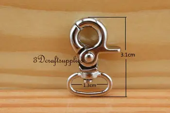 

Lobster Clasps Clips Claw purse hooks Swivel snap hook nickel 1/2 inch 6pcs CK45