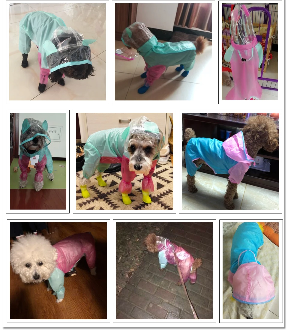 Дождевик для питомцев HEYPET, водонепроницаемый дождевик, комбинезон для щенков, Повседневная Уличная одежда для собак, кошек, дождевик с капюшоном