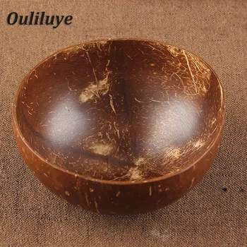 

Natural Coconut Bowl Decoration Fruit Salad Noodle Rice Bowl Wooden Fruit Bowl Handicraft Decoration Creative Coconut Shell Bowl