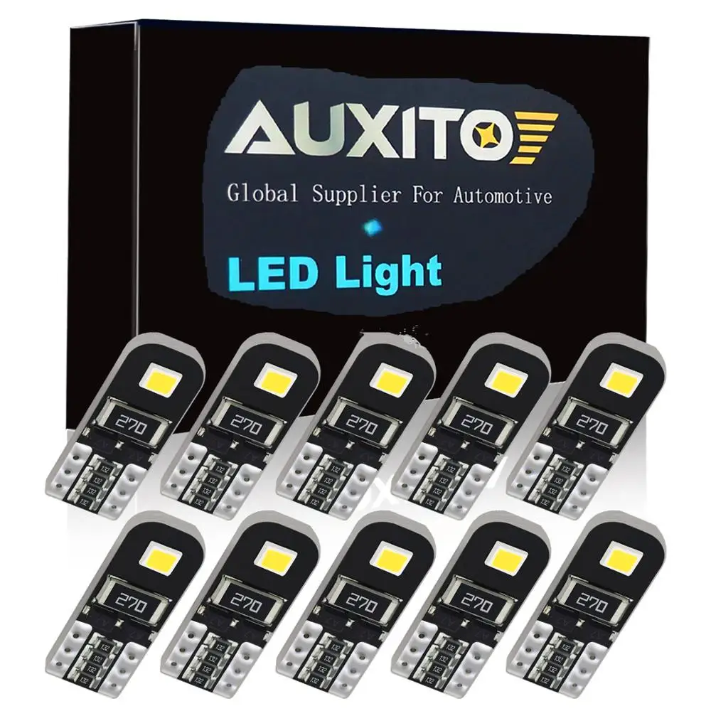 10 шт. T10 светодиодный Canbus W5W 194 2835 SMD СВЕТОДИОДНЫЙ лампа без ошибок OBC авто
