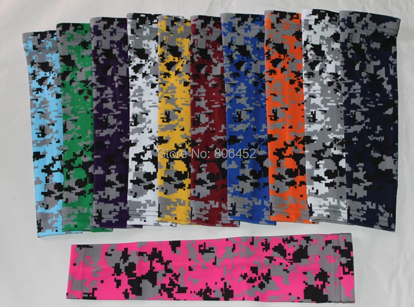 

2015 DHL free 2000pcs Moisture Wicking Compression Sports Arm Sleeve Digital Camo Baseball softball Flames