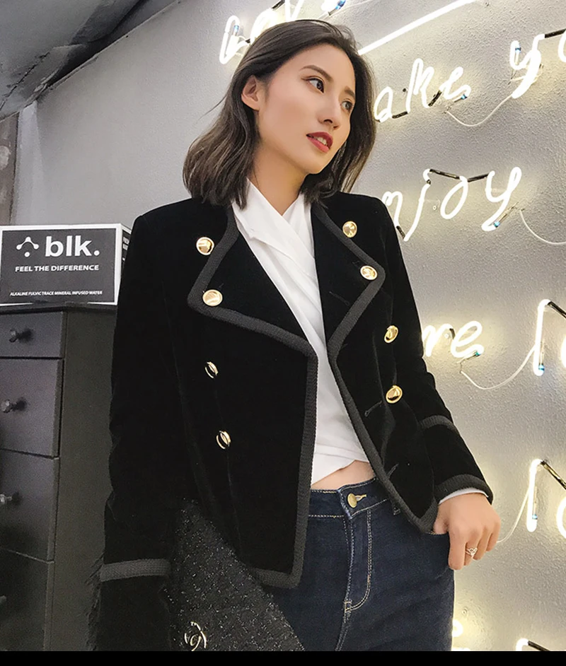plus size black velvet jacket