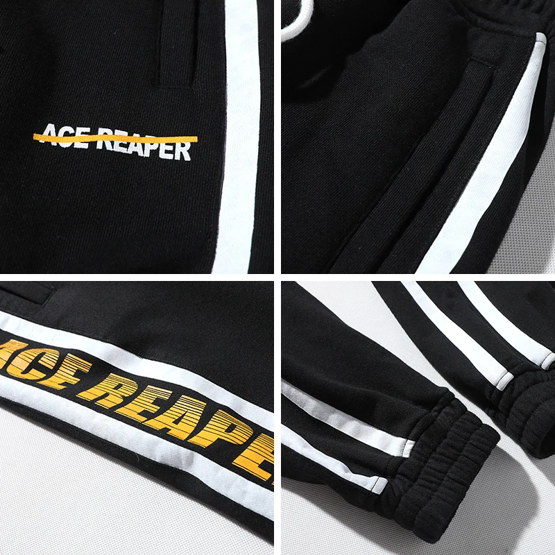 Fashion Casual Men's Trousers Spring And Autumn New M-2XL Printing Loose Casual Pants Black Purple Personality Youth Popular