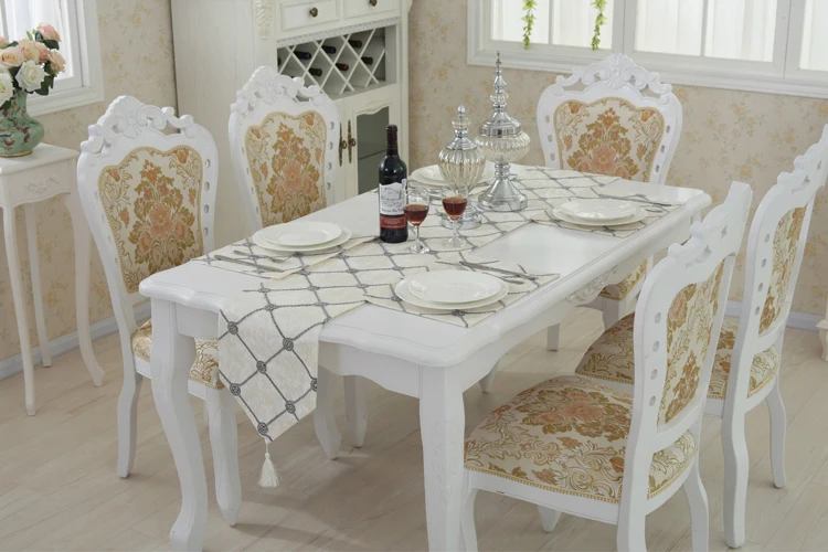 3D геометрическая настольная дорожка, современные белые скатерти для свадебного декора, домашний обеденный стол для дорожек, Модные постельные дорожки