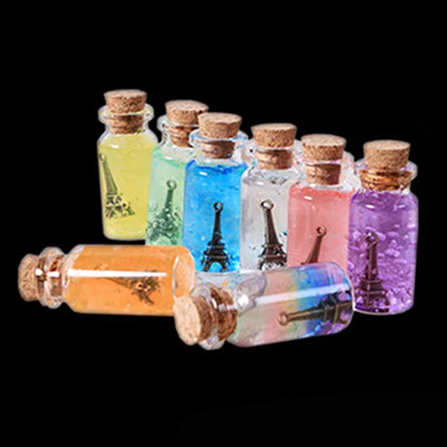Glass Vial Bottles with cork crafts jewellery mini bottle tiny vase