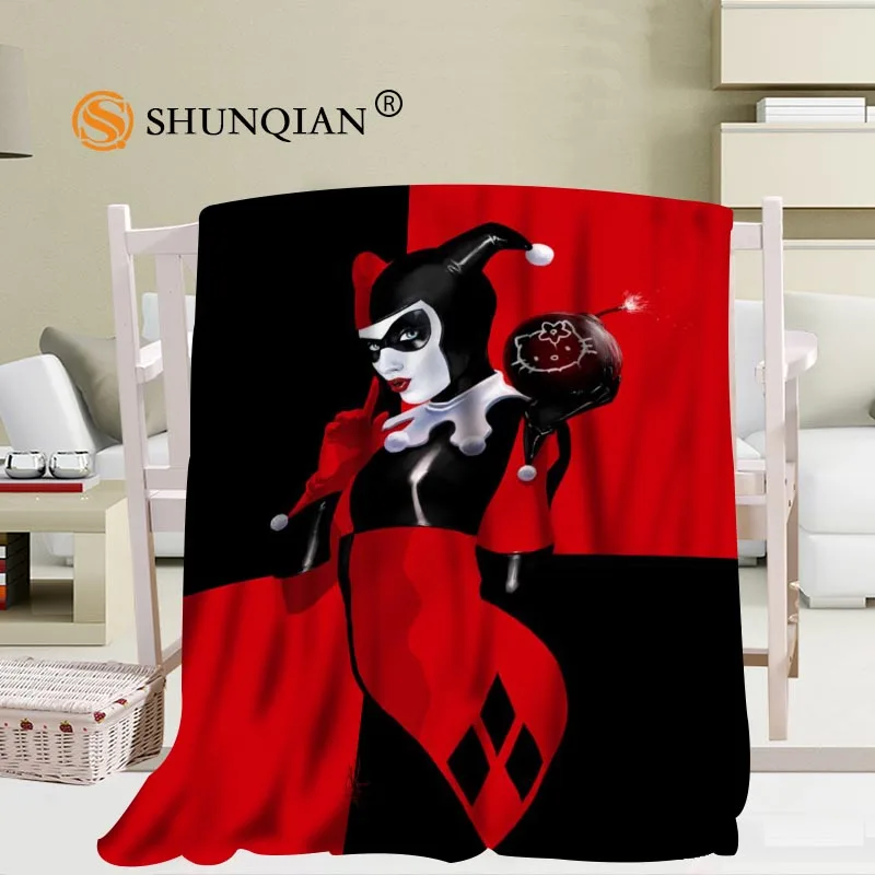 Custom Harley Quinn And Joker Blanket Soft Diy Your Picture Decoration Bedroom Size 56x80inch 50x60inch 40x50inch A7 10