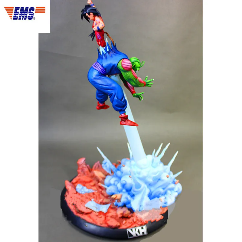 

Anime Dragon Ball Z Kid Goku VS Piccolo Battle Scenes Resin Statue With LED Light Action Figure Collection Decoration G2622