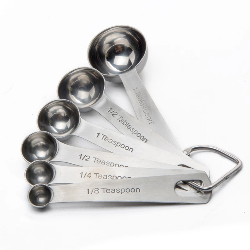 

6 Pcs/set Stainless Steel Collapsible Measuring Cup Spoon Set Folding Measuring Spoons Baking Cooking Tools Kitchen Accessories