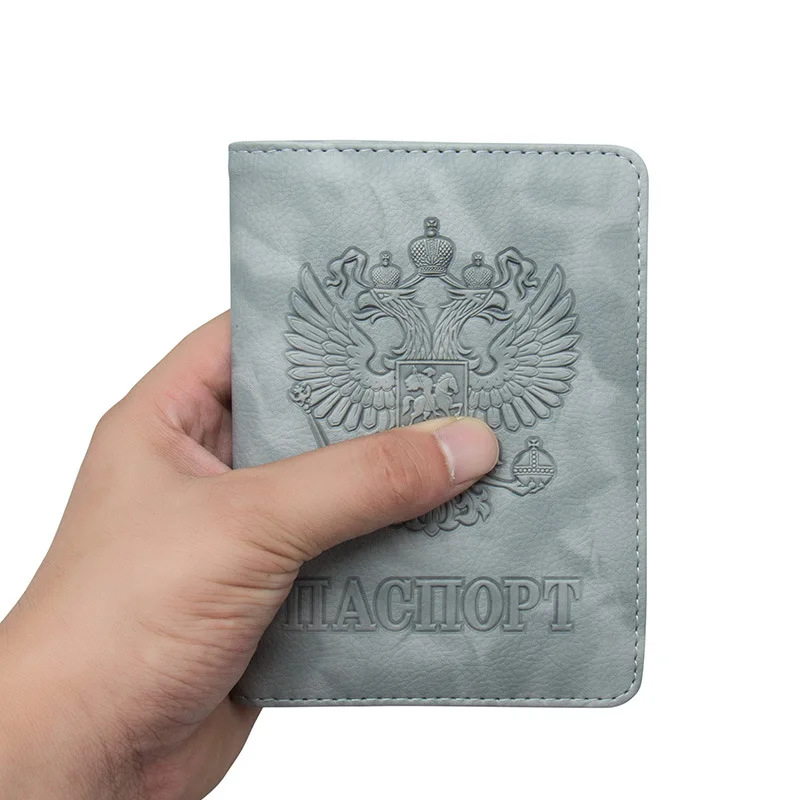 2018 дорожная русская Чековая книга Pu Обложка для паспорта женщин и мужчин