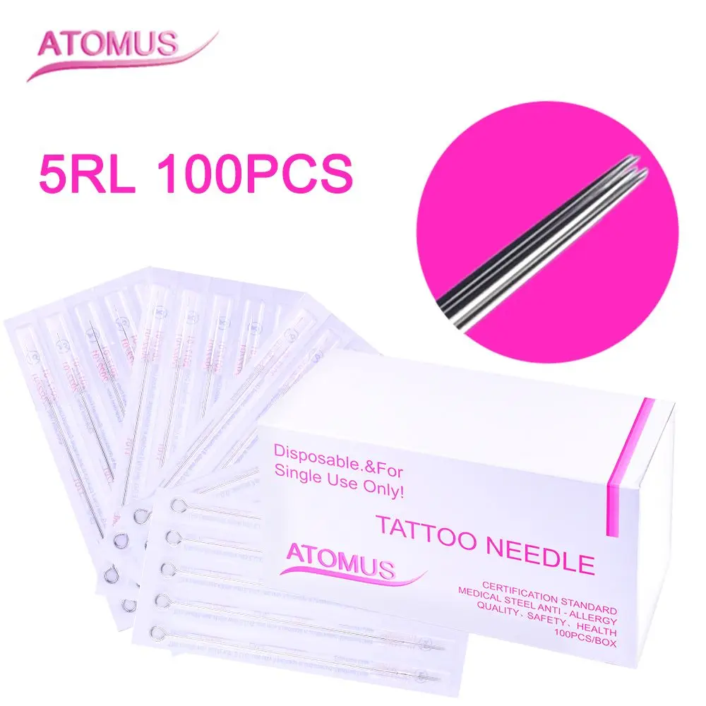 Продажа 100 шт. 5RL татуировки иглы татуаж иглы Botas Magnum Aghi Aiguille Tatouage Frivolite Naalden Jetable медицинские