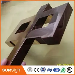 3D цвет переменчивый пользовательские нержавеющая сталь буквы знак