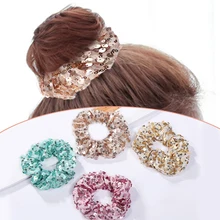 

Paillette Elasticity Coffee Comfortable Yellow Korean Soft Allergy Free Green 2018 New Arrival Girls Rose Red Women 1PC