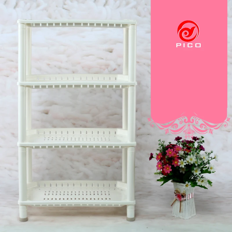 4 طبقة جديد ب طبق رف منظم مطبخ والتخزين الأبيض الجوف الحمام دش أشتات رف رف غرفة ZL304