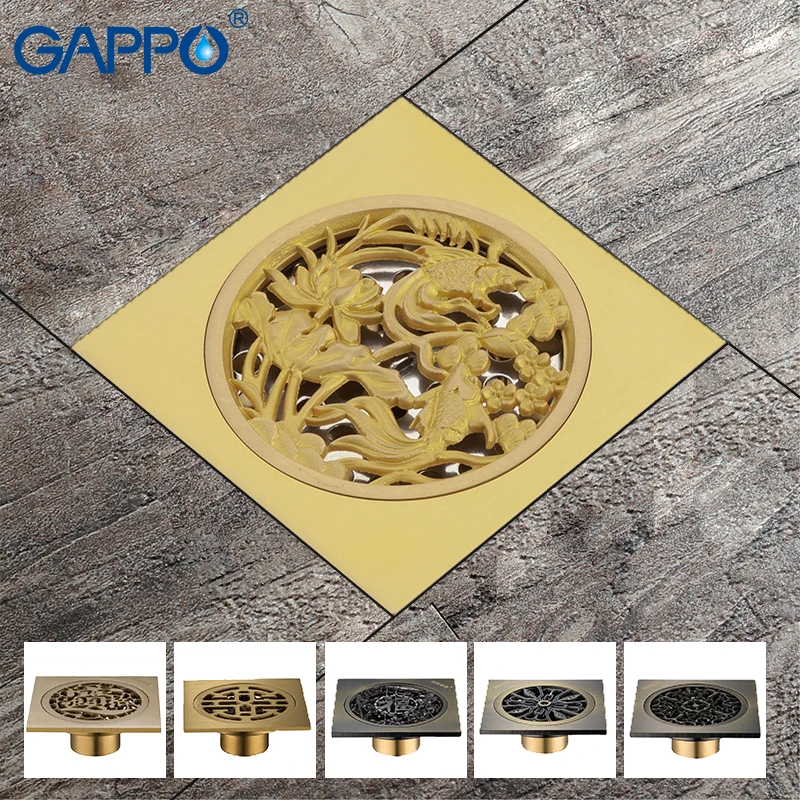 

GAPPO Drains shower floor drains Bathroom Drainers Stopper square shower drain cover rainfall shower set floor waste stpooers