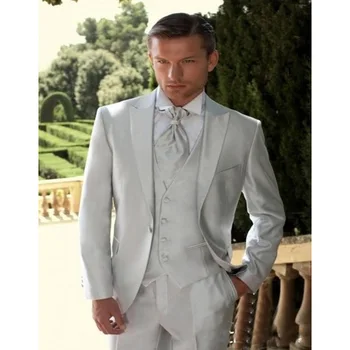 

Latest Coat Pant Designs Men Suit Set Slim Fit Groom Tuxedo Groomsmen Men Suits For Wedding Prom Blazer 2018 (Jacket+Pants+Vest)