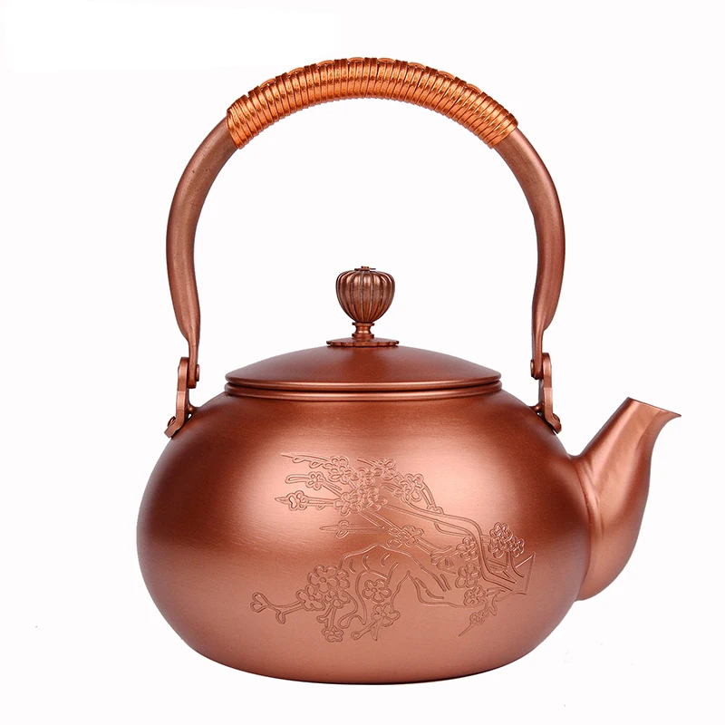 1.2L Chinese Copper Water Bottle Handmade Teapot Puer Tea Strainer