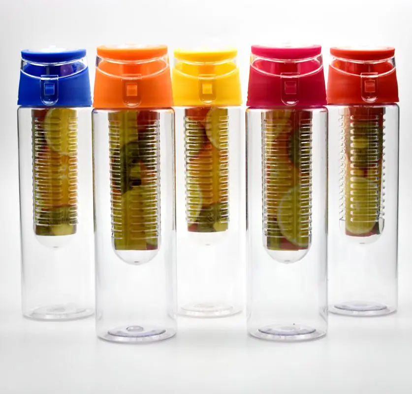 

800 ML Portable fruit Infusing Infuser Water bottle Sports Lemon Juice Bottle Flip Lid for kitchen table Camping travel outdoor