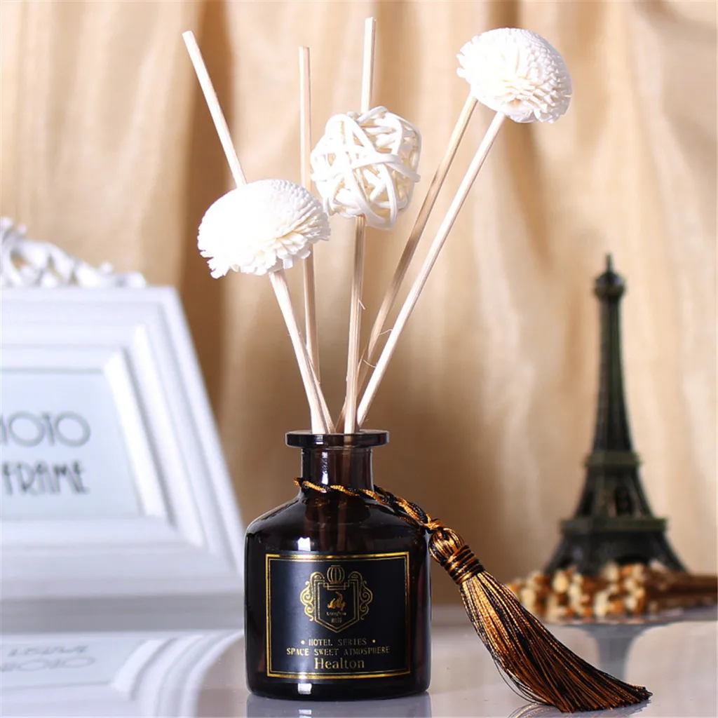 

2019 Reed Oil Diffusers with Natural Sticks, Glass Bottle and Scented Oil 50ML No fire aromatherapy essential oil set new 524