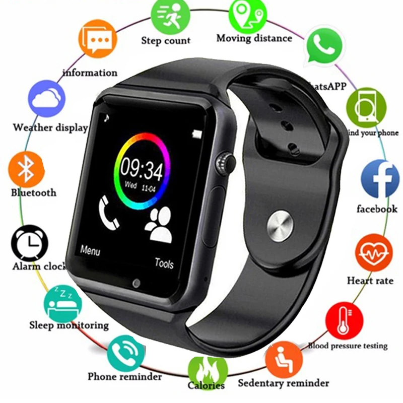 

Men Smart Watch A1 Waterproof Android Watch SIM Card TF Sport Bluetooth Smartwatch Android Waterproof with Camera Outdoor Watch