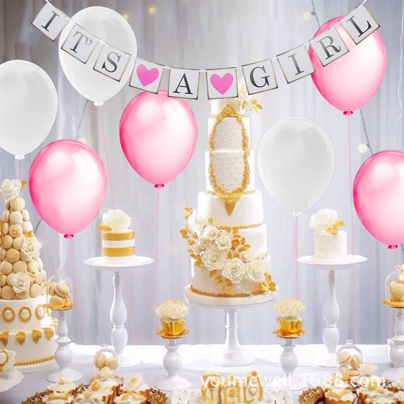 Детский праздничный набор конфетти с воздушным шаром It a girl 2019|Воздушные шары и