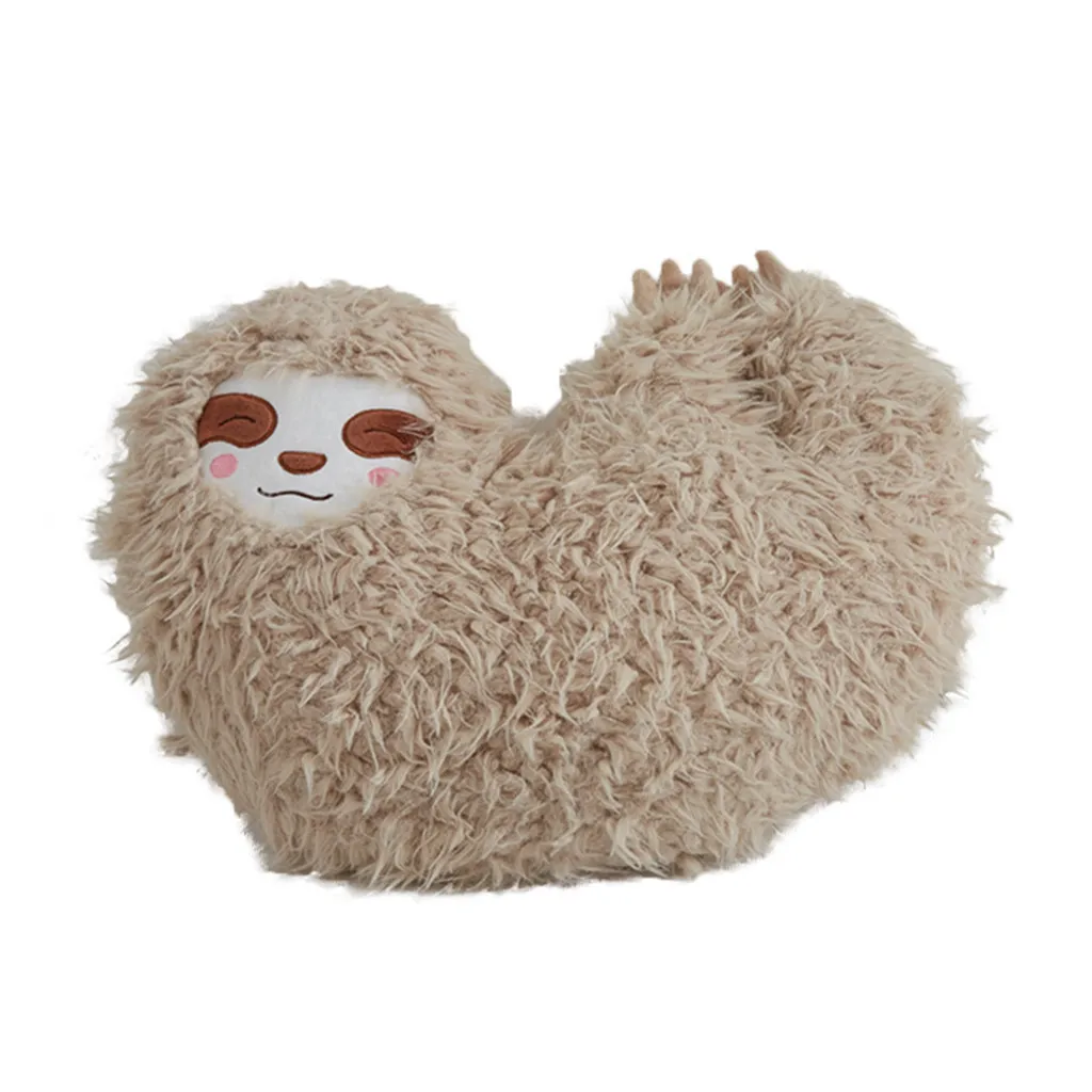 

Soft Furry Sloth Cushion Stuffed Animal Plush Toy Gifts for Kids Home Sofa Nursery Decor Animal Kawaii Decorative Pillows
