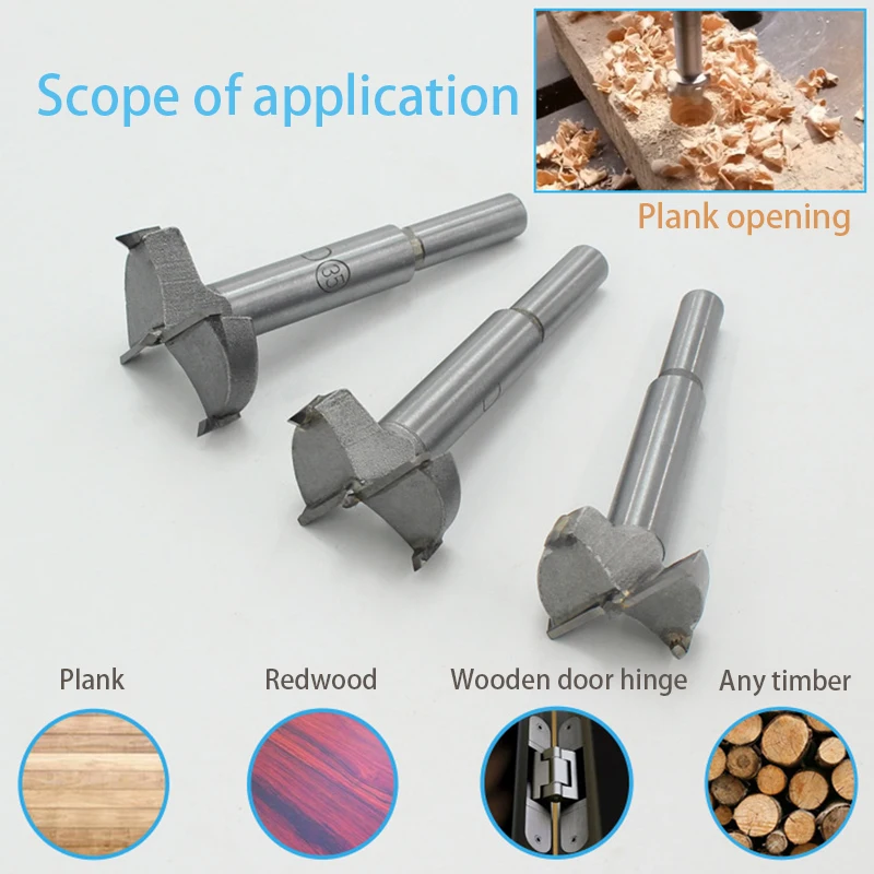 Wood Drilling Bit Cutting Thorn Design 45Mm Drill Bit Length 25Mm Drill Hole Drill Bit Set 28Mm Shank Length 4Pcs for Diy Woodworking for Industry Wood Drilling Bit Cutting Thorn Design 45Mm Drill Bit Length 25Mm Drill Hole Drill Bit Set 28Mm Shank Length 4Pcs for Diy Woodworking for Industry