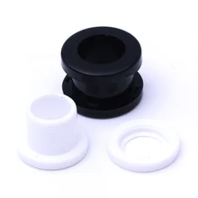 2 шт., что вы выбрали размер, соответствующий маленьких детей в возрасте от 2 до 12 мм черный УВ-свет, акрил козелка тоннели для ушей туннели для пирсинга туннель с двумя расширяющимися концами внутренний шуруп для туннелей