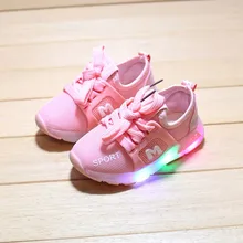 Детская обувь для маленьких девочек и мальчиков; буквы из кристаллов; Светодиодный светильник; светящаяся спортивная обувь для бега; модная теннисная обувь для маленьких мальчиков; Прямая поставка