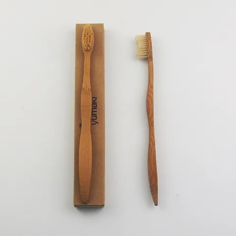 Peças de Bambu Feito de Madeira Escova de Dentes Escova de Dentes de Bambu Fibra de Cerdas Cabo de Madeira Pintado Bambu Novidade Soft-bambu Macias Capitellum 50 de