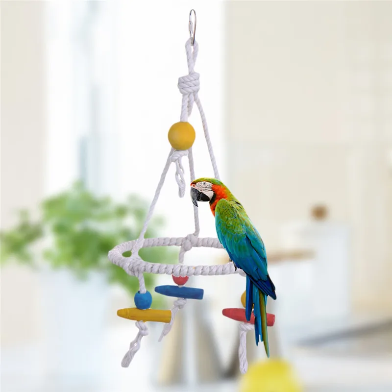 wholesale rope tri parrot perroquet bird toy swing parrots wholesale rope tri parrot perroquet bird toy swing parrots