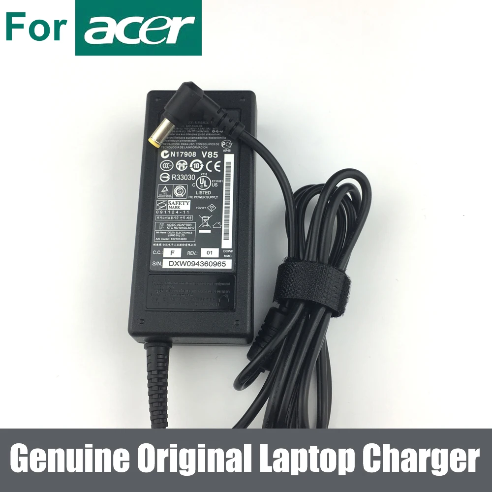 

basix Genuine Original 65W 19V 3.42A Adapter Charger Power Supply FOR Acer Aspire V5 V3 E1 Series