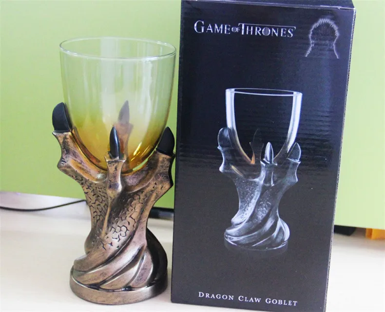 Горячая 3D Дракон Коготь Кубок творческая личность виски стекло вино стекло смолы материал коготь чашка 400 мл