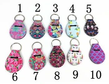 

100pcs Neoprene Coin Wrap Guest Party Favors Coin Holder Coin Keychain Festive Party Supplies Wholesale