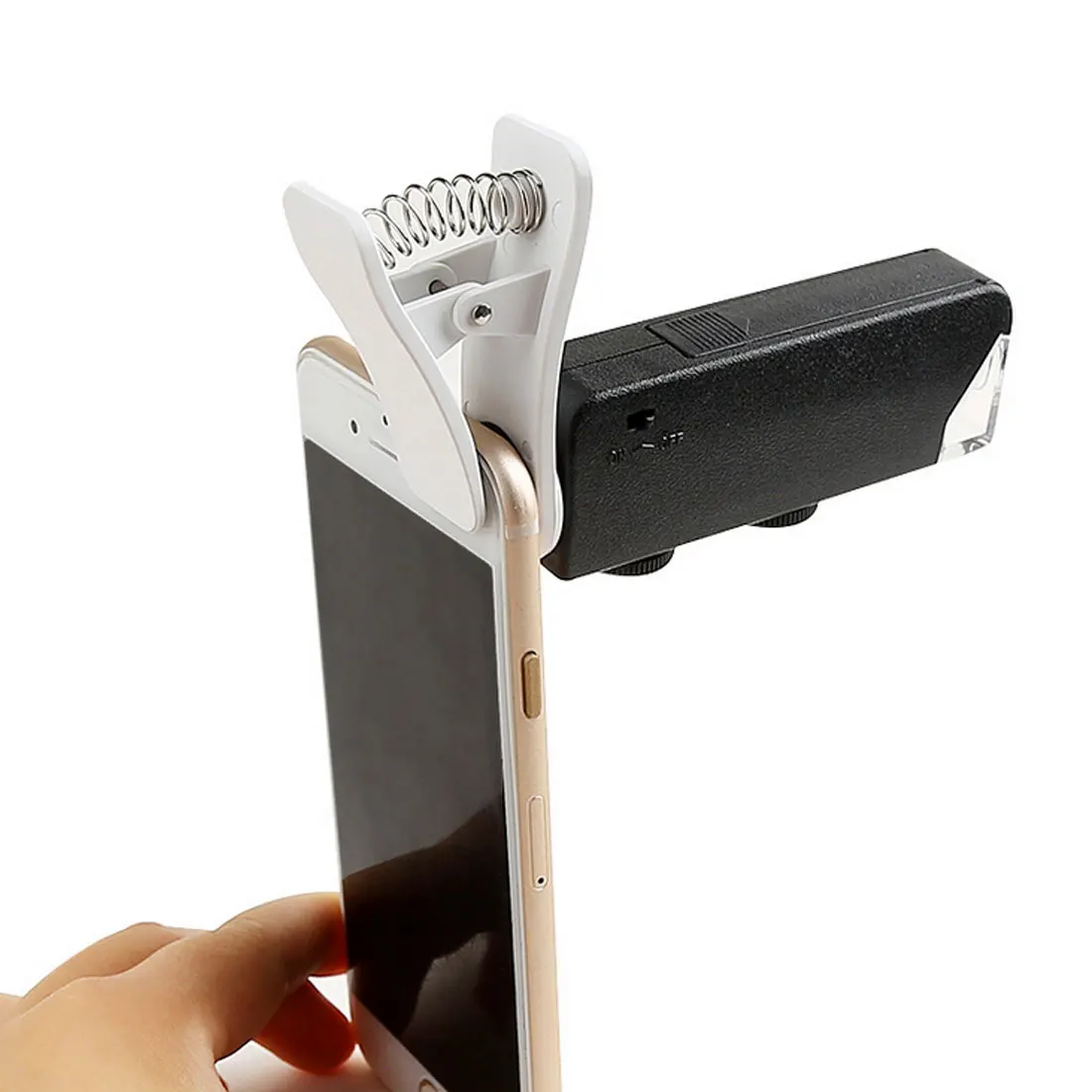 

Hot High Quality 60X-100X Optical Zoom Mobile Phone LED Microscope Lens with Universal Clamp