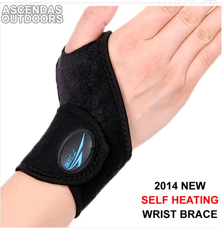 

2014 New Free Shipping 1 Pair Self heating Wrist Support,Mini Portable Elastic Wrap Strap Wrist Brace Support