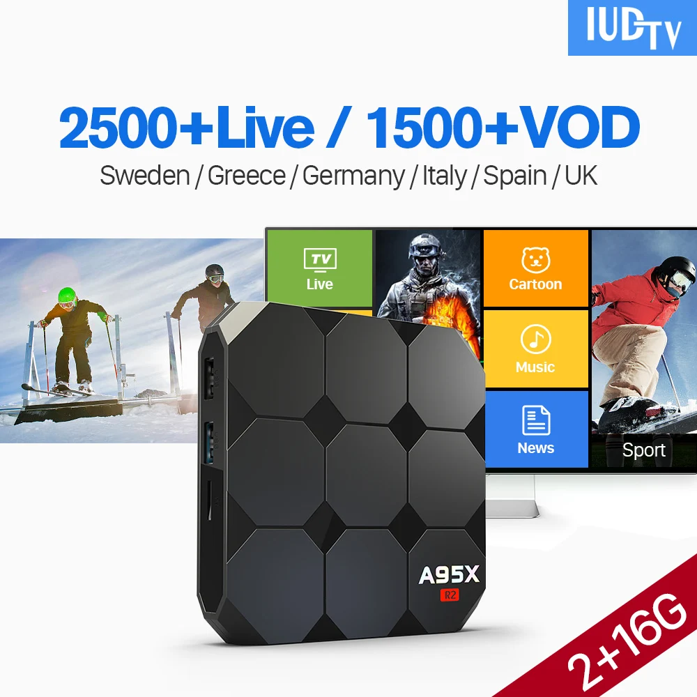 

A95XR2 IUDTV IPTV Code Arabic UK Swedish IPTV Subscription Set Top Box Android 7.1 Turkish IPTV Spain Greece India Italian IP TV