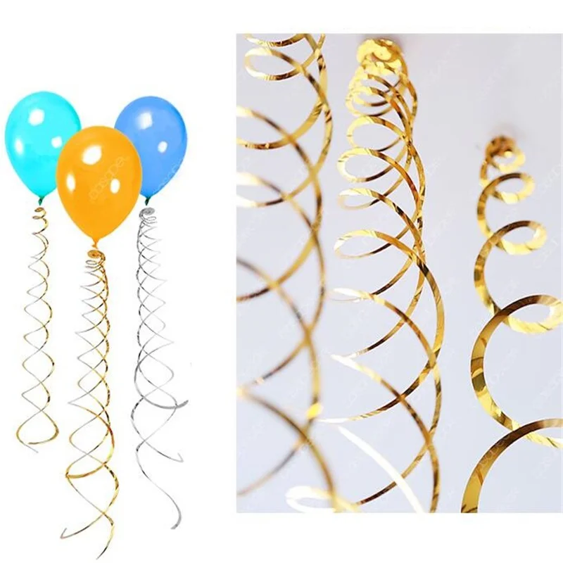 Happy Birthday DIY Decorative Metallic Ceiling Hanging Swirl For Party Decoration 6Pcs party decorations
