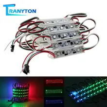 Светодиодный модуль DC12V WS2811 3 светодиодный s RGB длиной в Пол, с бусинами 5050 RGB Водонепроницаемый рекламируя светлую светящиеся символы модули для фоновой подсветки