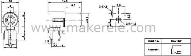 30 шт. RCA AV с сердечником гнездо отверстие место PCB крепление 1 pin DVD VCD ТВ AV разъем AV PIN Jack белый/желтый/красный