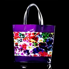 Полная Цвет цветы печати ПВХ руки Сумки рекламы Хозяйственные сумки с заказной печати логотипа