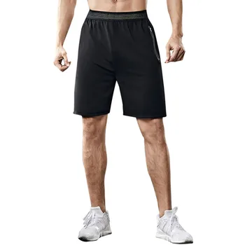 

2019 NEW fashion Men's Trend Casuai Sports Bodybuilding Ventilation Straight solid sport short pants 5.10