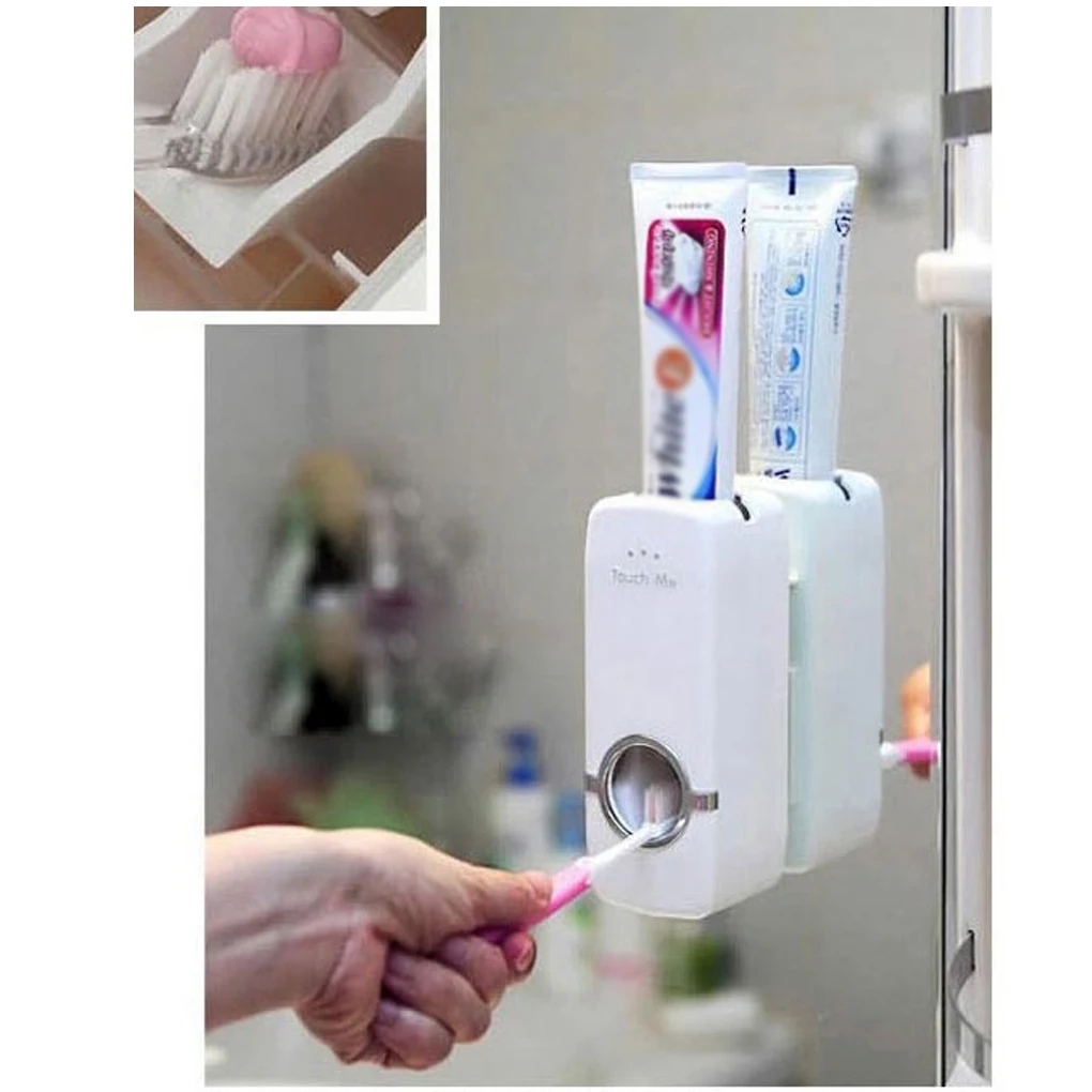 2018 Высокое качество наборы для ванной новый Автоматический Диспенсер зубной пасты, для зубной щетки держатель набор