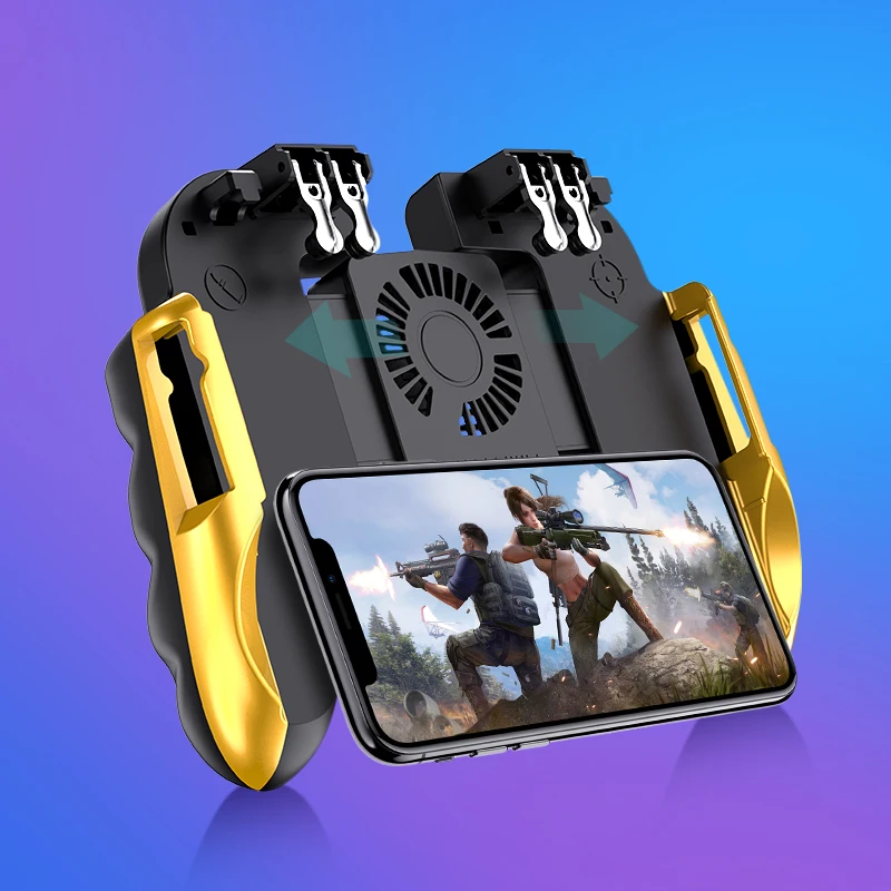  PUBG mobile controller joystick with cooling fan for iphone iOS Android Smartphone gamepad pubg tri