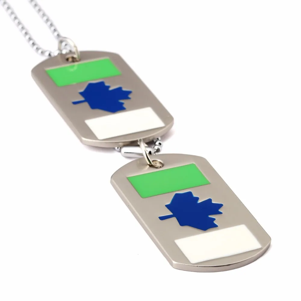 Military Necklace Flag Map Of Haiti Custom Zinc Alloy Pendant Necklace Dog Tags