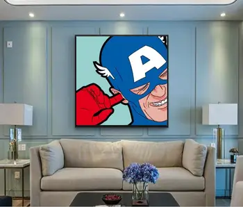 

Hand painted pop style's 's arworks on canvas secret life of heroes modern art good for bed room no frame p-214