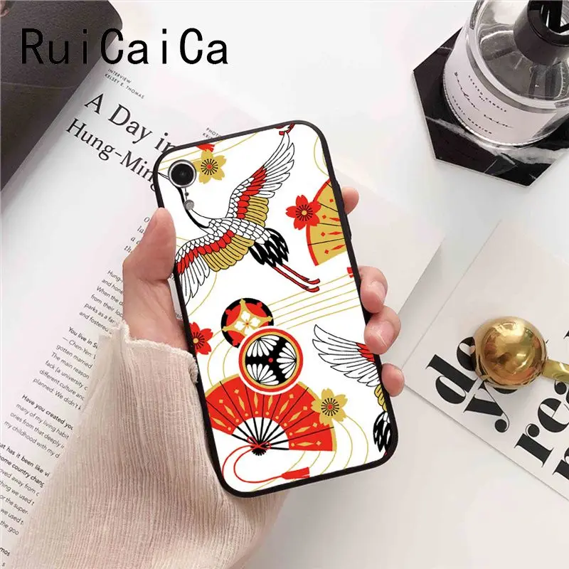 Japanese Style Anime Embossed crane fox