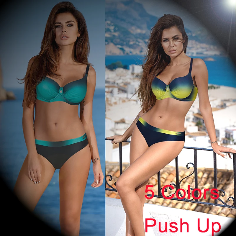 

Thong Bikini 2019 Plus size Swimwear Women Fitness Swimsuit Halter Fashion Swim Suit Sexy UnderWire Low Waist Swimming Wear Uk