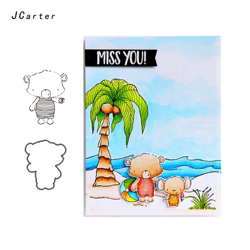 

JC New Metal Cutting Dies and Rubber Stamps Animal Stencil Craft Cut Die Scrapbooking Handmade Album Paper Card Make Decoration