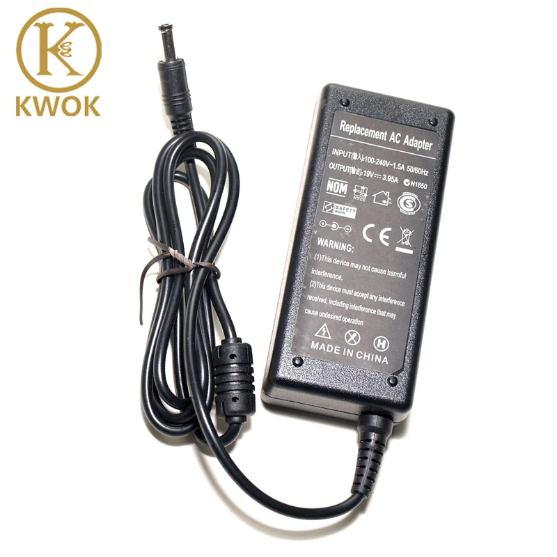 AC зарядное устройство для ноутбука 19 в 3.95A 5 5x2 мм Toshiba L600 L700 L650 X42J K52J M810 L202 M105 L536 C600